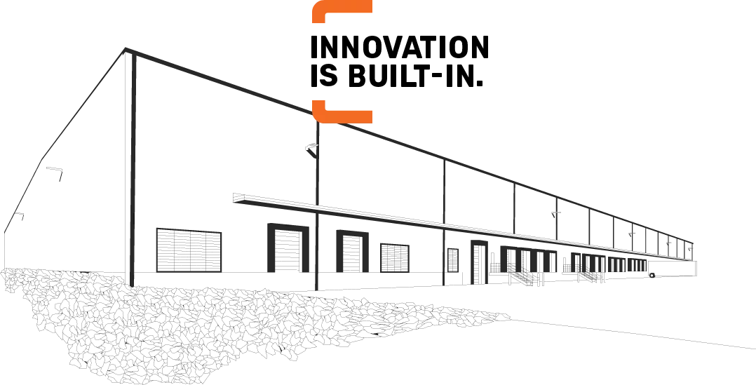 FCL Technical Illustration of FedEx Ground facility, Innovation is Built-in Graphic.
