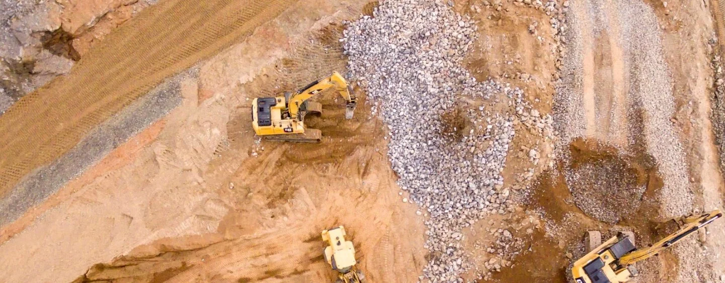 construction site from bird's eye view.