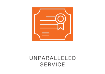 unparalleled service certificate icon